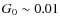 $G_0\sim 0.01$