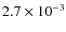 $2.7\times 10^{-3}$
