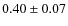 $0.40\pm 0.07$