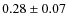 $0.28\pm 0.07$