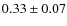 $0.33\pm 0.07$