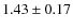 $1.43\pm 0.17$