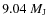 $9.04~M_{\rm J}$