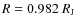 $R=0.982~R_{\rm J}$