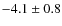 $-4.1\pm0.8$