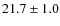 $21.7\pm1.0$