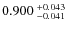 $0.900~^{\rm +0.043}_{-0.041}$