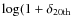 $\log(1+ \delta_{20{\rm th}}$