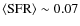 $\langle {\rm
SFR} \rangle \sim0.07$