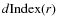 $d{\rm Index}(r)$
