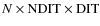 $N\times {\rm NDIT} \times \rm DIT$