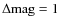 $\Delta {\rm mag} = 1$