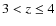 $3 < z \leq 4$
