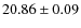 $20.86\pm0.09$