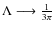 $\Lambda\longrightarrow \frac{1}{3\pi}$