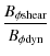 $\displaystyle \frac{B_{\phi{\rm shear}}}{ B_{\phi{\rm dyn}}}$