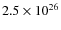 $2.5\times10^{26}$