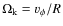 $\Omega_{\rm k} = v_\phi/R$