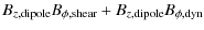 $\displaystyle B_{z, {\rm dipole}} B_{\phi, {\rm shear}} +
B_{z, {\rm dipole}} B_{\phi, {\rm dyn}}$