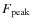 $F_{\rm peak}$