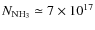 $N_{\rm NH_3}\simeq7\times10^{17}$