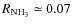 $R_{\rm NH_3}\simeq0.07$