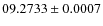 $09.2733 \pm 0.0007 $
