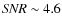 ${\it SNR} \sim 4.6$