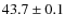 $43.7\pm0.1$