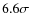 $6.6\sigma$