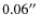 $0.06\hbox{$^{\prime\prime}$ }$