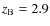 $z_{\rm B}=2.9$