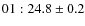 $01:24.8 \pm 0.2$