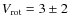 $V_{\rm rot} = 3 \pm 2$