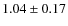 $1.04\pm0.17$