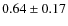 $0.64\pm0.17$