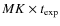 $MK \times t_{\rm exp}$
