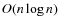 $O(n \log n)$