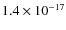 $1.4 \times 10^{-17}$