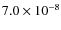 $7.0 \times 10^{-8}$
