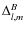 $\Delta_{l,m}^B$