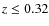 $z \leq 0.32$