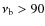 $\nu _{\rm b} > 90$