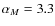 $\alpha_M = 3.3$
