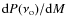 ${\rm d}P(\nu_{\rm o})/{\rm d}M$