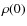 $\rho(0)$
