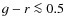 $g-r\la 0.5$