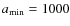 $a_{\min}=1000$