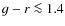 $g-r\la1.4$