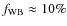 $f_{\rm WB} \approx10\%$